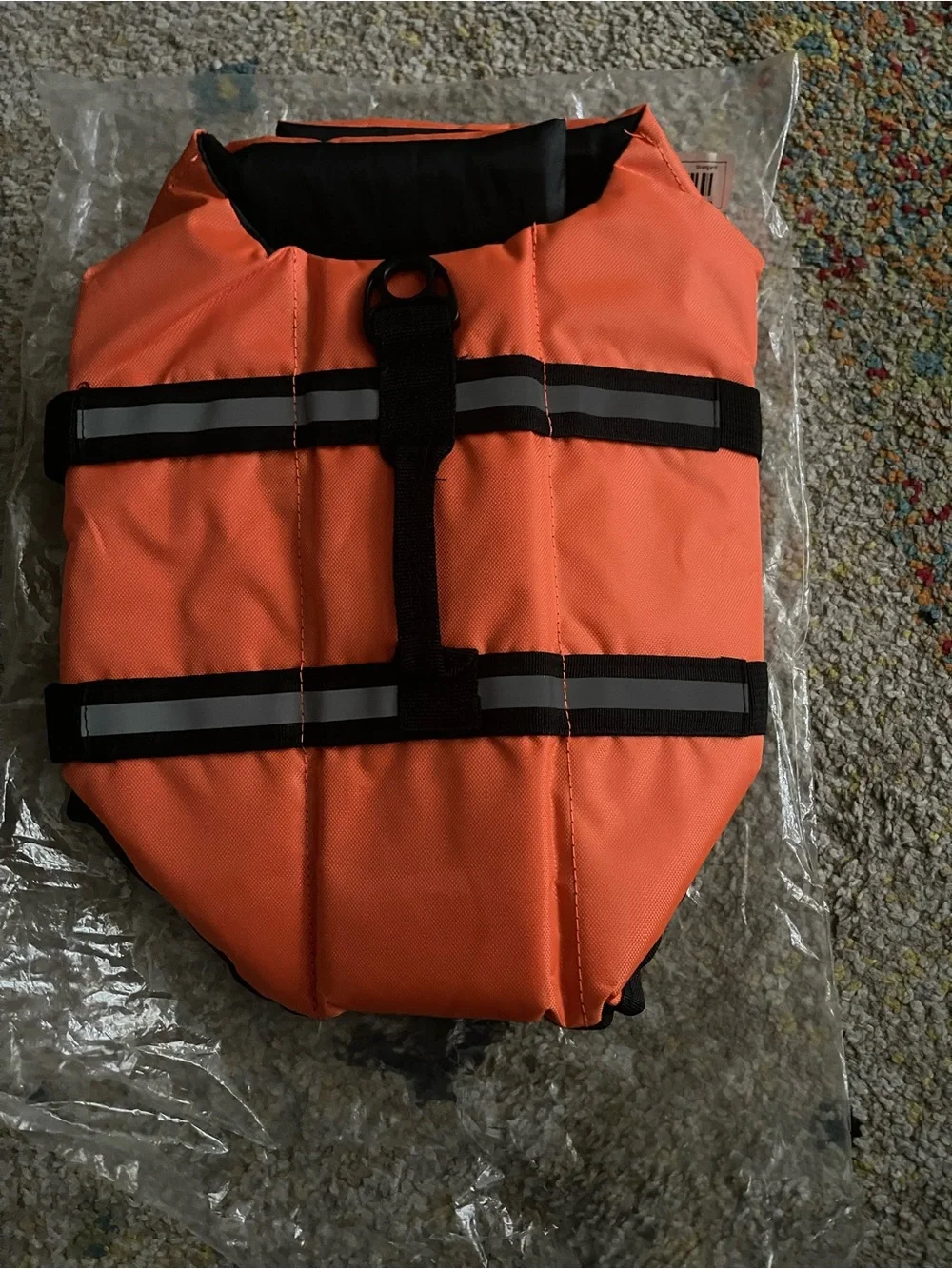 Pet High-Visibility Orange Life Jacket with Reflective Straps